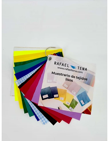 Muestrario de tejidos lisos
