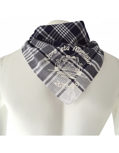 Blue checkered national herb scarves