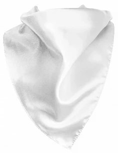 Pañuelo raso blanco cosido...