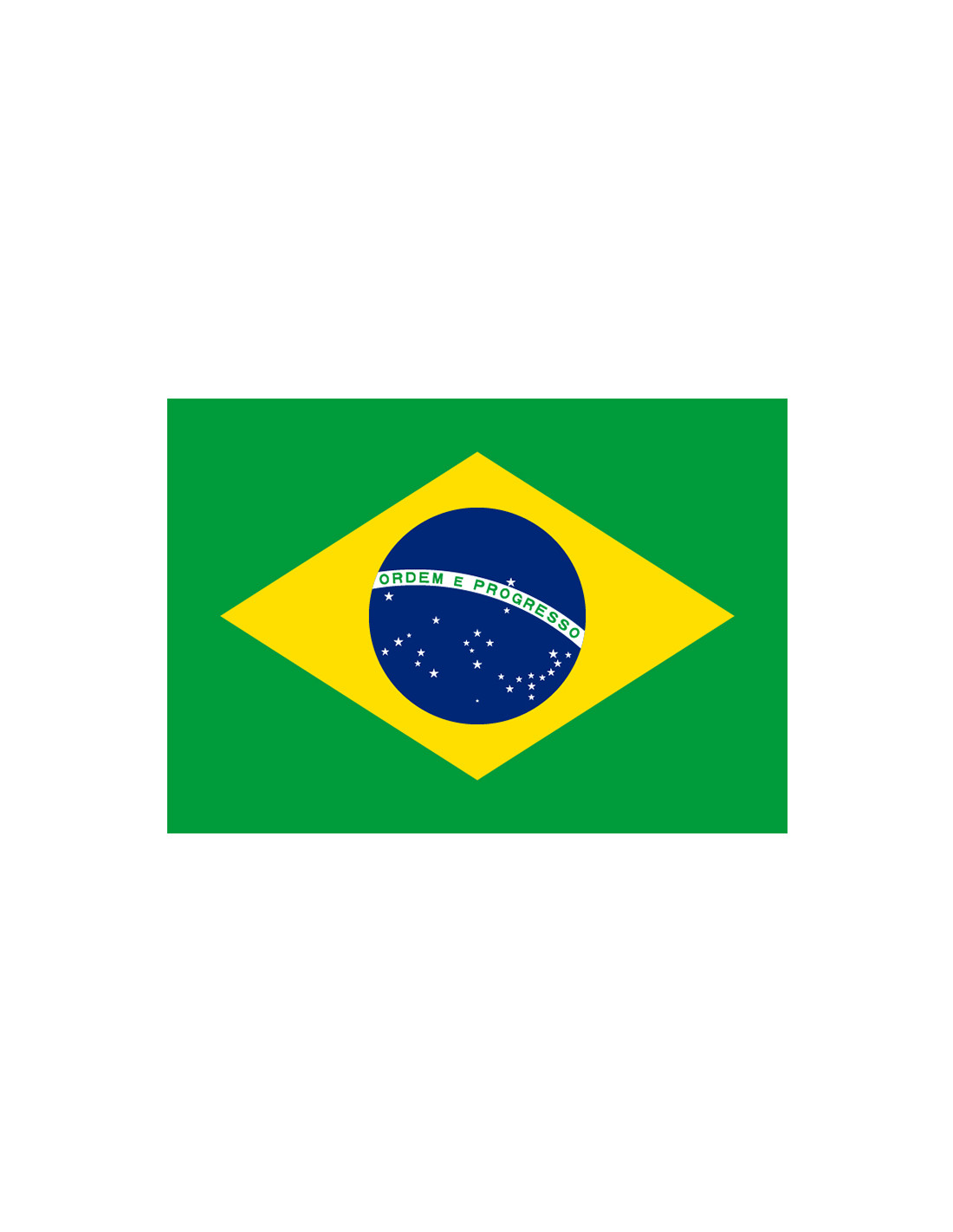 Bandera Brasil con anillas y refuerzo