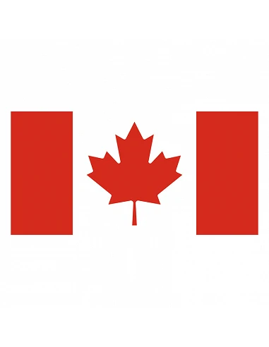 Bandeira do Canadá com argolas e reforço