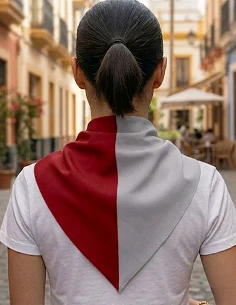 Lenço bicolor de algodão