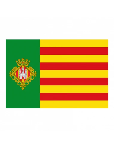 Bandiera Castellón con anelli e rinforzo