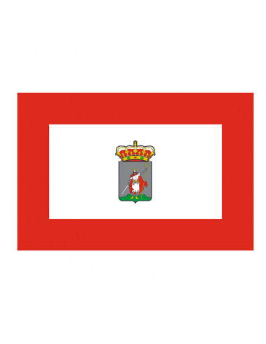Bandera Gijón con anillas y refuerzo