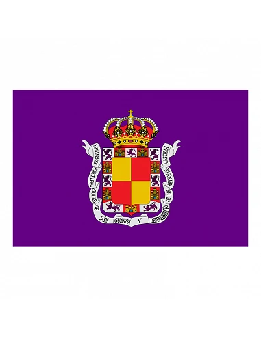 Jaén flag with ring and reinforcement