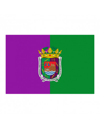 Bandera Málaga con anilla y refuerzo