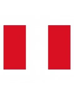 Bandera Perú con anillas y...