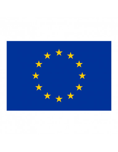 Bandera Unión Europea con anillas y...