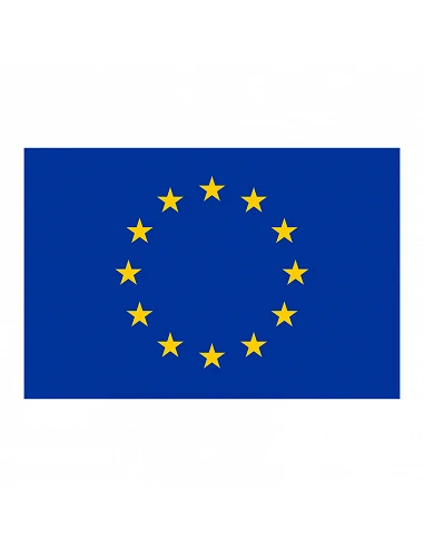 Bandera Unión Europea con anillas y...
